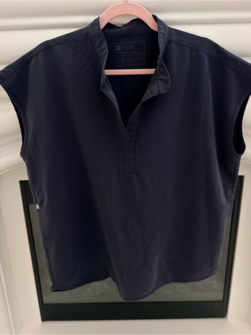 FIGS Rafaela Scrub Top-Charcoal, Size L
